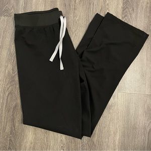 Figs Livingston Black Scrub Pants Small Tall